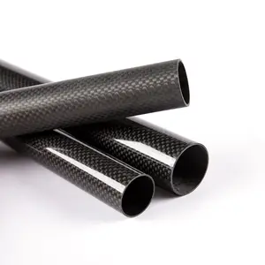 20mm 30mm 40mm 50mm Factory Apply Roll Wrapped Carbon Fibre Tubes 20mm 30mm 40mm 50mm Carbon Fiber Pipes