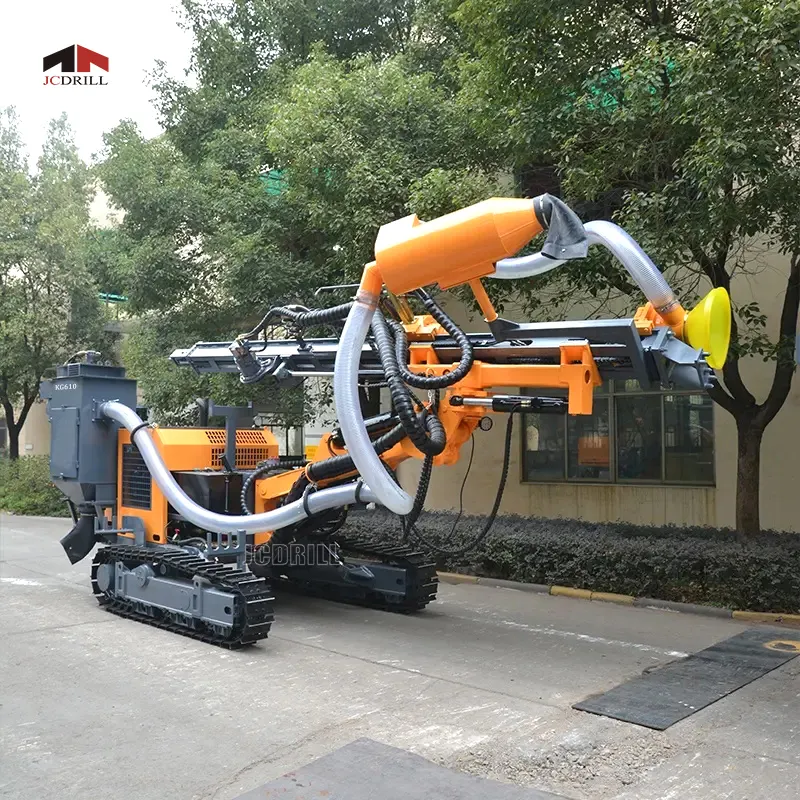 Máy khai thác mỏ khoan công cụ DTH Crawler Giàn Khoan kg610