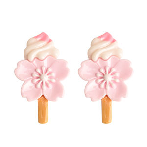 Cabujón de resina de flor dulce con forma de helado para accesorios de resina DIY y set de juego de comida en miniatura - Product Image 6