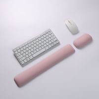 Support de repose-poignet pour clavier et tapis de souris avec rembourrage confortable en mousse à mémoire de forme, base en caoutchouc antidérapante pour PC portable Mac