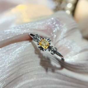 Bague de luxe en argent 925 avec saphir naturel pour écrivains - Cadeau de mariage et de fiançailles avec motif <span class=keywords><strong>Muse</strong></span> Raconteuse d'Histoires - Product Image 1