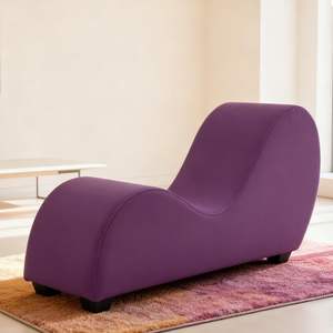 Fauteuil <span class=keywords><strong>de</strong></span> détente en cuir PU en forme <span class=keywords><strong>de</strong></span> S pour salon, pour la pratique du yoga en couple, meubles sexuels - Product Image 1