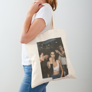Nghĩ rằng màu hồng ung thư vú nền tảng Hữu Cơ bông vải <span class=keywords><strong>calico</strong></span> Tote Túi mua sắm - Product Image 3