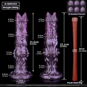 N-MR5313 Silicone Fantasy Ovipositor with 6 Eggs for Long Term Kink Comfort Beginner Hand Push Ovipositor for Vagina Training - Product Image 6