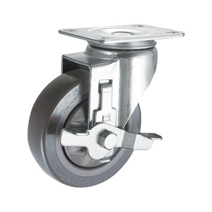 <span class=keywords><strong>Roue</strong></span> pivotante en PVC gris de taille moyenne YOULI 4 pouces 5 pouces, silencieuse, haute capacité de charge, résistante à l'usure, pour aviation - Product Image 3