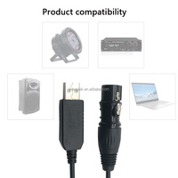Câble adaptateur USB vers DMX 512, 5 broches, lumière de scène, PC, contrôleur, variateur de Signal, usine