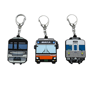 Digital Printing Clear Epoxy Cover Double Sides Traffic Souvenir Metal Train Themed Keychain with <b>Snap</b> <b>Hook</b> - Product Image 4