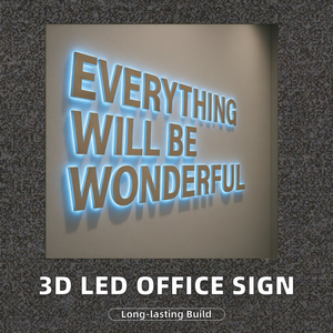 Insegna Personalizzata in Acrilico 3D con Lettere in Rilievo, Logo <span class=keywords><strong>LED</strong></span> da Parete per Ufficio e Boutique, Segnaletica Aziendale Illuminata - Product Image 2