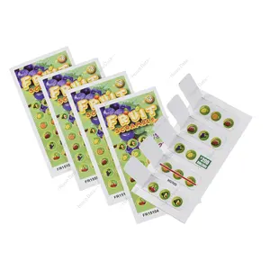 Personalizzazione Peel Off biglietto della lotteria biglietto della lotteria istantaneo Pull Tabs biglietti della lotteria con cinque finestre