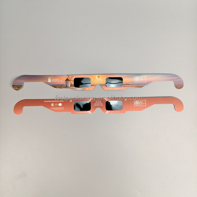 Nasa Confirmed Paper Solar eclipse Glasses Custom eclipse Glasses Iso 12312 2 Hangzhou First Packaging
