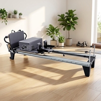 Machine de Pilates Reformer en alliage d'aluminium pour usage commercial, idéale pour les studios de Pilates, la remise en forme et le développement corporel, durable et réglable