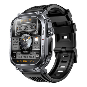 Nouvelle montre connectée de sport d'extérieur S320B avec appels Bluetooth, boussole, étanchéité IP67, bracelet en gel de silice, fitness, appareil photo, Android, écran carré IPS - Product Image 5