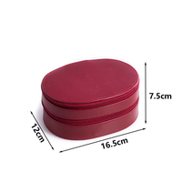Organisateur de bijoux personnalisé boîte d'emballage cadeau pour bague boucle d'oreille pendentif collier boîte de rangement de bijoux portable en cuir PU