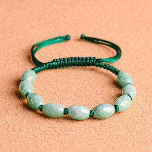 Pulsera de Jade Natural de Myanmar con Cuerdas Hechas a Mano, Joyería de Alta Gama, Jade al por Mayor SL95 - Product Image 2