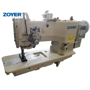 ZY4420-D4 Zoyer agulha dupla lockstitch alimentos compostos para animais andando máquina de costura pé com auto ajustador