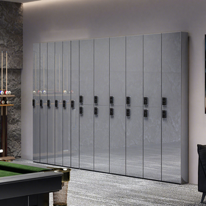 Vitrine <span class=keywords><strong>de</strong></span> présentation <span class=keywords><strong>de</strong></span> queues <span class=keywords><strong>de</strong></span> <span class=keywords><strong>billard</strong></span> <span class=keywords><strong>pour</strong></span> salle <span class=keywords><strong>de</strong></span> <span class=keywords><strong>billard</strong></span> commerciale en bois avec des étagères <span class=keywords><strong>de</strong></span> rangement grandes et petites - Product Image 1