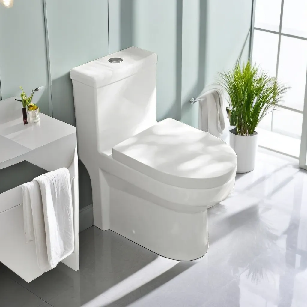 Chiều Cao Châu Âu Nước Tủ Quần Áo Giá Xe Tăng Wc Thiết Lập Gốm S Bẫy Kép Flush Siphon 1 Một Mảnh Phòng Tắm Nhà Vệ Sinh Bát