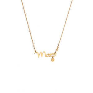 Love Letter Pendant Necklace Gold Silver Color Minimalist Design For Women Fashion Jewelry - Product Image 5