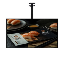 Écran publicitaire LCD mural intérieur abordable de 43, 49, 55, 65 pouces pour affichage de menu numérique dynamique en restauration