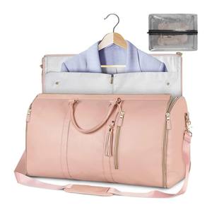 Sac de voyage unisexe grand format prêt à l'emploi, personnalisable avec logo, style tendance, fermeture éclair, en PU et polyester, sac de sport à suspendre, motif géométrique - Product Image 1