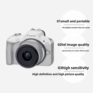 <span class=keywords><strong>Appareil</strong></span> <span class=keywords><strong>photo</strong></span> numérique hybride HD pour vlog, idéal pour les étudiants débutants, avec objectif 18-45mm CMOS, compatible EOS R50, pour la capture d'images en déplacement. - Product Image 2