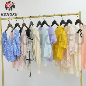 AKONGFU discount special price mesh long sleeve crop top used clothes bales bale 2nd second hand clothes ropa usada