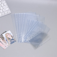 Pochettes photo A5 A6 A7 transparentes en PVC, enveloppes à monnaie, pochette à 1 compartiment, pour classeur à feuilles mobiles, journal, album photo de voyage, pochette transparente pour cartes