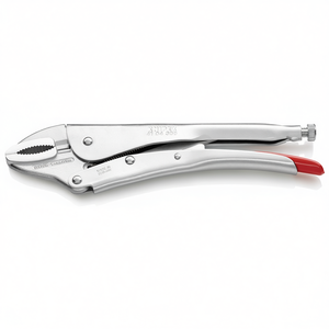 Pince à serrage réglable 10 pouces à mâchoires en acier avec poignée rouge pour usage en plomberie et mécanique - Product Image 1