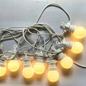 5m 10L低压皮带灯G50 RGB白色坚不可摧的地球仪灯泡LED链条花彩串
