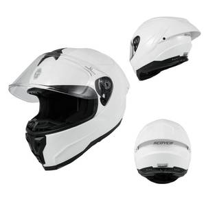 Nuevos Cascos Integrales de Motocicleta Dot Ece Vintage Blancos <span class=keywords><strong>para</strong></span> Carreras, Seguridad en Motociclismo, <span class=keywords><strong>para</strong></span> Hombres - Product Image 1