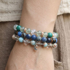 RINNTIN GMB99 Vente en gros de perles de pierre naturelle Shoushan de 8 mm, perles de quartz clair, bracelet en cristal de guérison pour le <span class=keywords><strong>bien</strong></span>-être et l'équilibre - Product Image 5