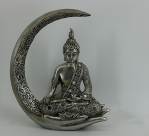 Mesa decorativa Feng Shui hecha a mano, estatua de Buda sentado, Buda de resina <span class=keywords><strong>meditando</strong></span> - Product Image 4