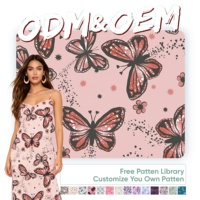 Tela Estampada Koshibo, Tejida 100% Poliéster, 150cm, con Estampado en Caliente para Vestidos de Mujer, Suave, Ecológica, para Niñas y Niños