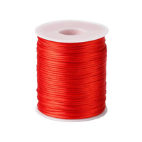 Cordon tressé 100% nylon coréen 3mm 50m, fil chinois, fil de Taïwan, corde artisanale, fil rouge, fil pour articles en jade, pour chaussures et textile de maison
