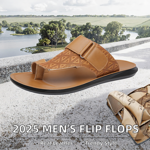 Nouveaux modèles 2026 – Tongs légères pour hommes, design sportif plat, en cuir, jetables, en EVA, prix direct usine, été - Product Image 2