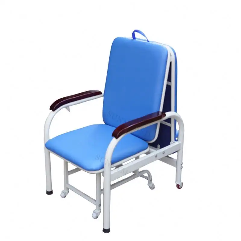 Sy-R132 stanza del paziente ospedaliero portatile pieghevole di accompagnamento della sedia di scorta del letto di attesa della sedia accompagnatore della sedia per l'ospedale