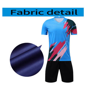 Легкие Дышащие футбольные майки из 100% полиэстера с принтом логотипа, комплект из трикотажа с коротким рукавом для мужчин, оптовая продажа футбольной одежды - Product Image 6