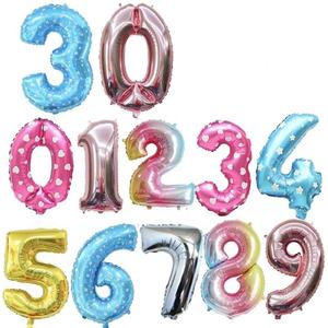 สุขสันต์วันเกิด ลูกโป่งตกแต่งปาร์ตี้ 0-9 ลูกโป่งฟอยล์ไมลาร์ขนาด 40 นิ้ว ลูกโป่งตัวเลข ลูกโป่งโกลโบส เด นูเมโรส - Product Image 1