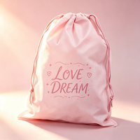 Sac de rangement multi-usages léger, pliable, portable, écologique, en non-tissé, avec cordon de serrage, personnalisé pour chaussures, cadeaux, petits objets
