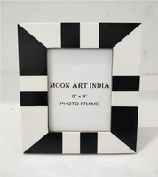 Cadre photo 6x4 fait main style vintage en résine incrustée, peint à la main, motif croix, artisanat indien, idéal pour offrir - Vente en gros