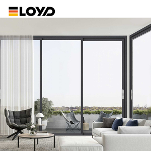 Puerta Corredera Impermeable de Vidrio Templado con Doble Acristalamiento y Marco de Aleación de Aluminio de Diseño Moderno Eloyd, Aislamiento Acústico, Interior/Jardín - Product Image 2
