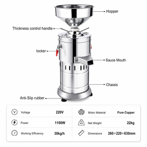 Máquina Comercial para Mantequilla <span class=keywords><strong>de</strong></span> Maní, <span class=keywords><strong>Molinillo</strong></span> Eléctrico <span class=keywords><strong>de</strong></span> Nueces, 30 kg/h, Máquina <span class=keywords><strong>de</strong></span> Acero Inoxidable para Hacer Pasta <span class=keywords><strong>de</strong></span> Sésamo, Tahini - Product Image 3