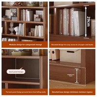 Étagère de rangement au sol Prellis Simple et Moderne, réglable, avec étagères ouvertes, pour chambre à coucher, intégrée au mur, longue et inclinée