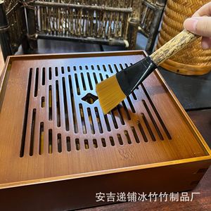 Cepillo de Bambú Xiangfei para Té, Cerdas Planas y Rígidas, Limpiador Duradero para Mesa de Té, Accesorio para Set de Té Kung Fu - Product Image 2