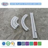 Profilé d'extrusion en PVC personnalisé pour rail de rideau de plafond, simple, double et rail de guidage à rouleaux