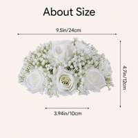 Rose artificielle de luxe couleur unie pour allée de mariage, centre de table, fleurs artificielles, décoration de plateau tournant d'hôtel, accessoires de décoration de bureau