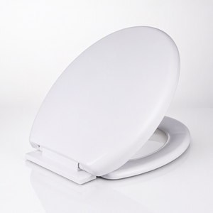 Siège de toilette en PP avec support en plastique, couvercle <span class=keywords><strong>WC</strong></span> en plastique blanc brillant pour usage résidentiel et commercial - Product Image 1