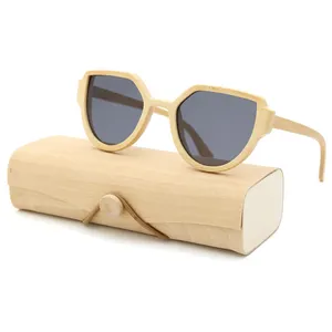 Sinh Thái Gỗ Phân Cực Sunglasses Sun Glasses Đầy Đủ Tre Thân Thiện Với Phụ Nữ Thời Trang Nữ Sunglasses Unisex CE ISO9001 Hình Ảnh Hiển Thị