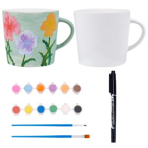 Cốc Cà Phê Trắng Bộ Đồ Thủ Công Vẽ Tranh Tự Làm Cho Người Lớn Sử Dụng Cốc Gốm Bộ Đồ Thủ Công - Product Image 1