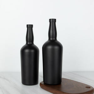 Botella de Vidrio Negro Esmerilado de 750 ml de Alta Calidad y al Mejor Precio para Licores, Aperitivos y Vino, con Cuello de Barra de 18.5 mm - Product Image 2
